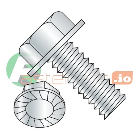 #10-32 Hex Head Cap Screw, Zinc Plated Steel, 1-1/4 In L, 3000 PK